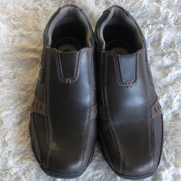 Sketchers Mens Brown Relaxed Fit Slip On Shoes Size 9 - Picture 2 of 12